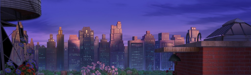 "The Bee Movie" City Park, C.G. Matte Painting, photoshop cs5.1